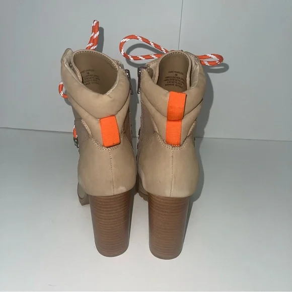 Steve Madden Kare Lace-Up Boot In Sand Multi Color - New In Box - Reemoly